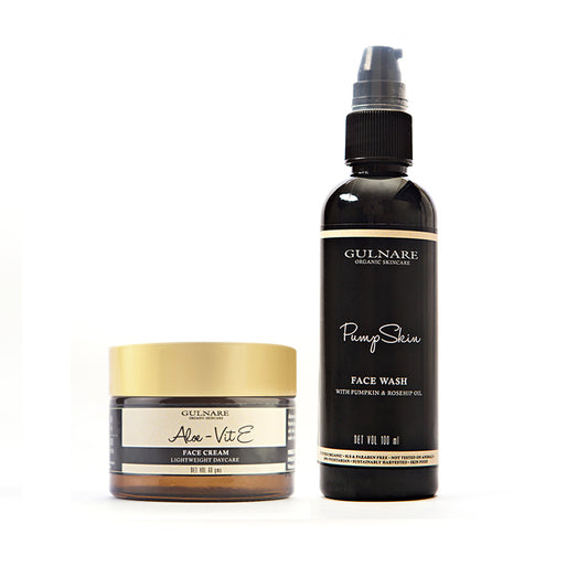 Aloe & Vit E Face Cream + Pumpskin Face Wash