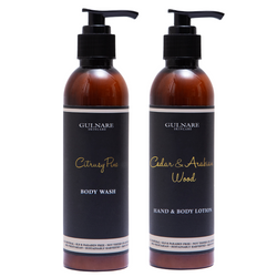 CITRUSY PINE SHOWER GEL + CEDAR & ARABIAN WOOD HAND & BODY LOTION